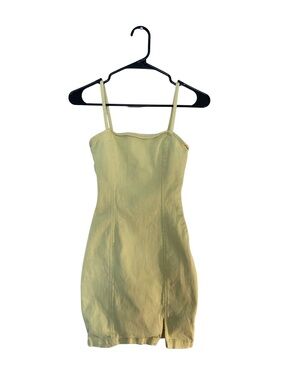 H&M Lemon Yellow Spaghetti Strap Mini Dress